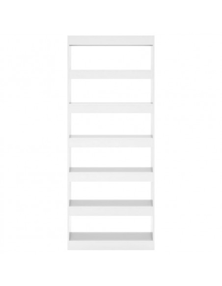 Libreria/Divisorio Bianco Lucido 80x30x198 cm in Truciolato