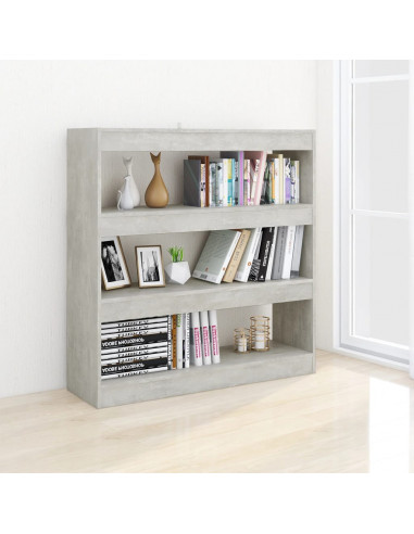 Libreria/Divisorio Grigio Cemento 100x30x103 cm