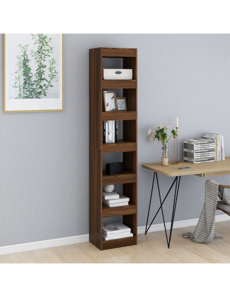 Libreria/Divisorio Rovere Marrone 40x30x198 cm