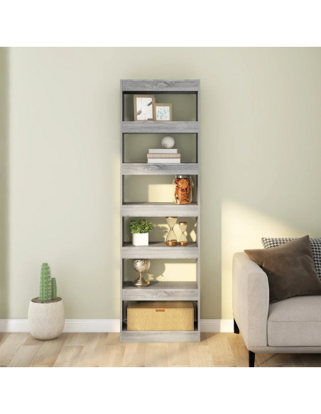Libreria/Divisorio Grigio Sonoma 60x30x198 cm