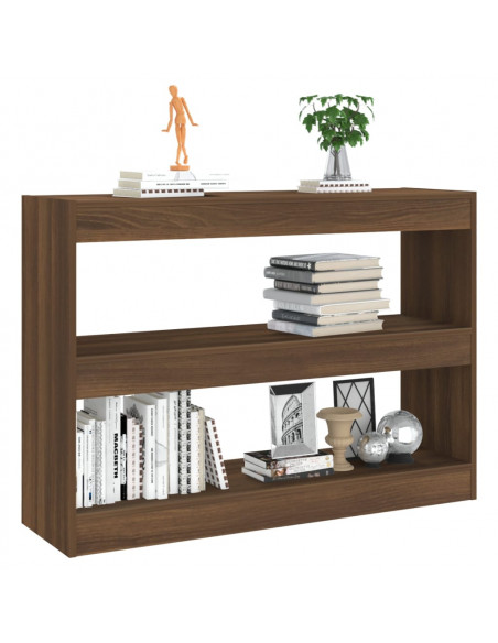 Libreria/Divisorio Rovere Marrone 100x30x72 cm