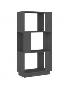 Libreria/Divisorio Grigio 51x25x101 cm Legno Massello di Pino 2