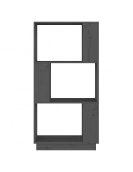 Libreria/Divisorio Grigio 51x25x101 cm Legno Massello di Pino