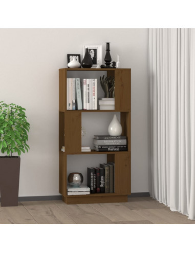 Libreria/Divisorio Miele 51x25x101 cm in Legno Massello di Pino