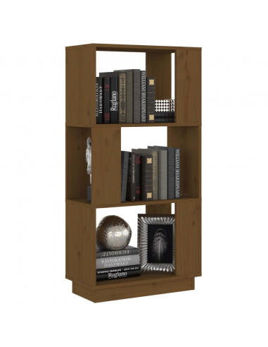 Libreria/Divisorio Miele 51x25x101 cm in Legno Massello di Pino