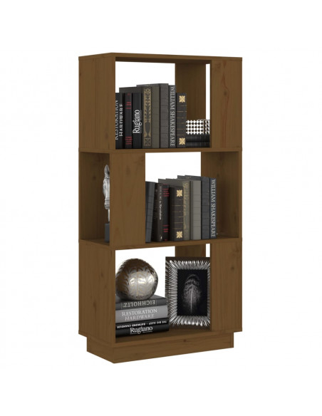 Libreria/Divisorio Miele 51x25x101 cm in Legno Massello di Pino