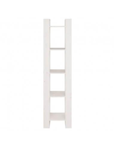 Libreria/Divisorio Bianco 41x35x160cm in Legno Massello di Pino