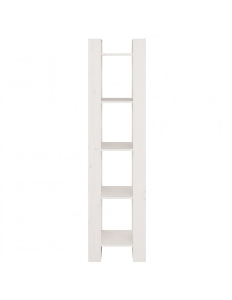 Libreria/Divisorio Bianco 41x35x160cm in Legno Massello di Pino