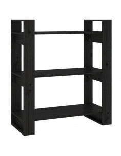 Libreria/Divisorio Bianco 80x35x91 cm Legno Massello di Pino 2