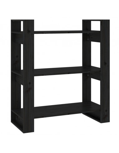 Libreria/Divisorio Bianco 80x35x91 cm Legno Massello di Pino