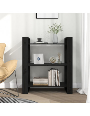 Libreria/Divisorio Bianco 80x35x91 cm Legno Massello di Pino