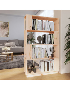 Libreria/Divisorio 80x25x132 cm in Legno Massello di Pino 2