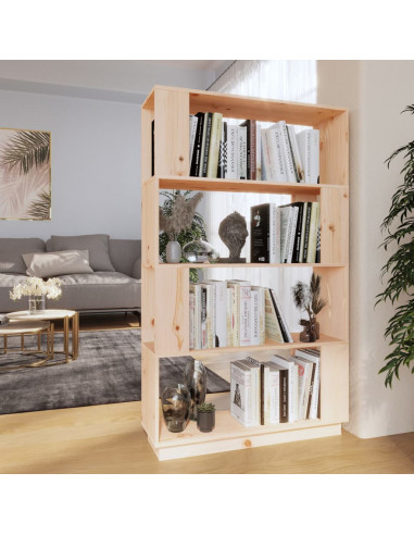 Libreria/Divisorio 80x25x132 cm in Legno Massello di Pino