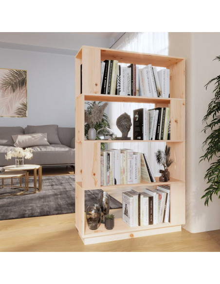 Libreria/Divisorio 80x25x132 cm in Legno Massello di Pino