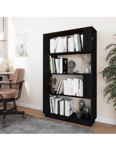 Libreria/Divisorio Bianco 80x25x132 cm Legno Massello di Pino