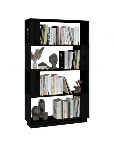 Libreria/Divisorio Bianco 80x25x132 cm Legno Massello di Pino