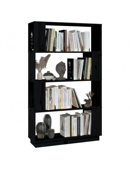 Libreria/Divisorio Bianco 80x25x132 cm Legno Massello di Pino
