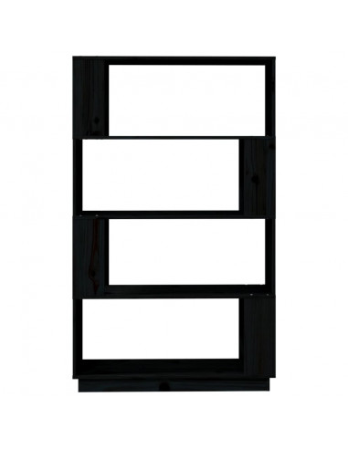 Libreria/Divisorio Bianco 80x25x132 cm Legno Massello di Pino