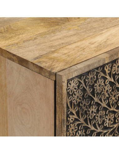 Credenza 60x33x75 cm in Legno Massello di Mango