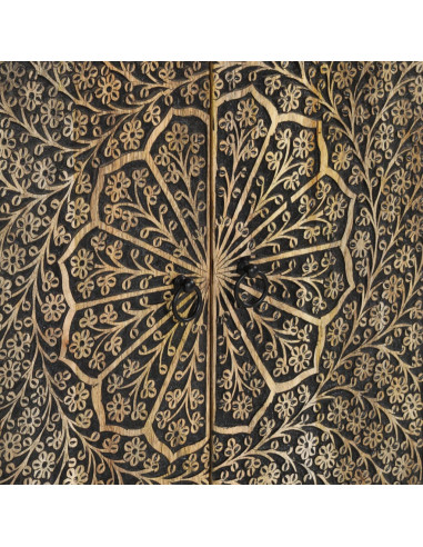 Credenza 60x33x75 cm in Legno Massello di Mango