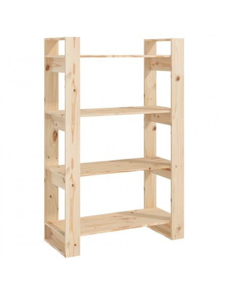 Libreria/Divisorio 80x35x125 cm in Legno Massello di Pino