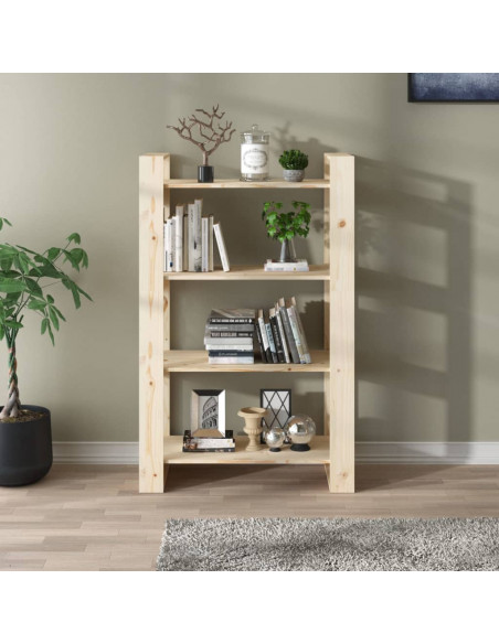 Libreria/Divisorio 80x35x125 cm in Legno Massello di Pino