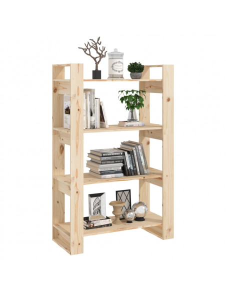 Libreria/Divisorio 80x35x125 cm in Legno Massello di Pino
