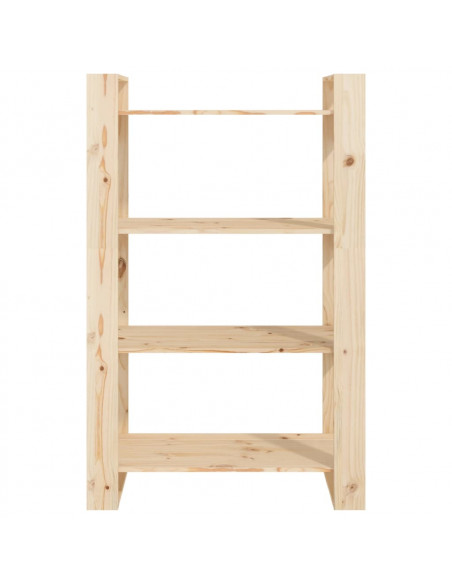 Libreria/Divisorio 80x35x125 cm in Legno Massello di Pino