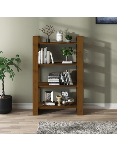 Libreria/Divisorio Miele 80x35x125 cm in Legno Massello
