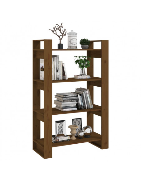 Libreria/Divisorio Miele 80x35x125 cm in Legno Massello