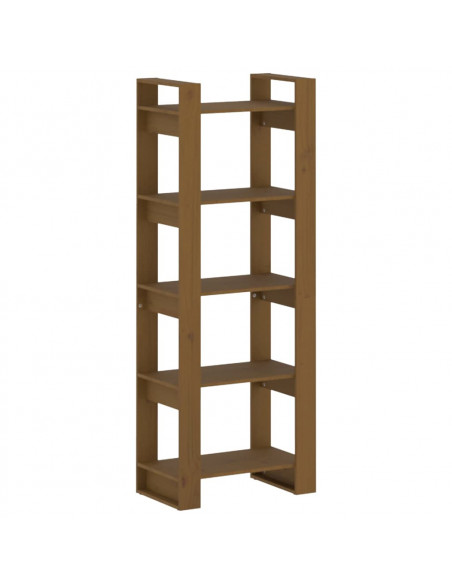 Libreria/Divisorio Marrone Miele 60x35x160 cm Legno Massello