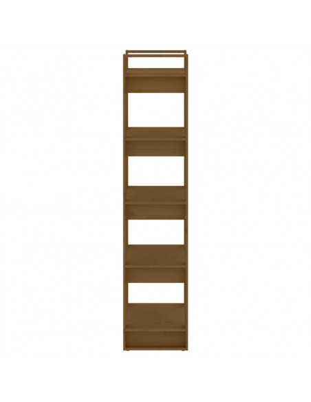 Libreria/Divisorio Marrone Miele 60x35x160 cm Legno Massello