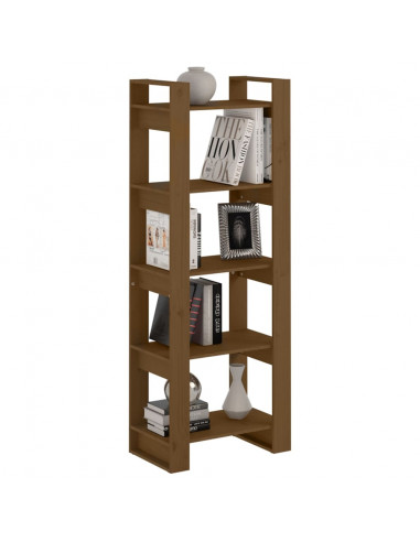 Libreria/Divisorio Marrone Miele 60x35x160 cm Legno Massello