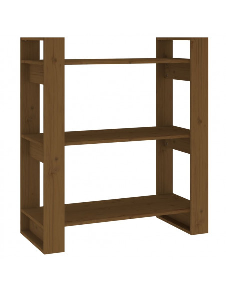 Libreria/Divisorio Miele 80x35x91 cm Legno Massello