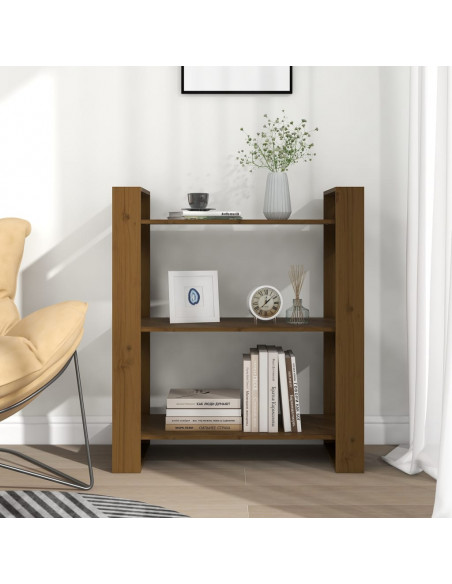 Libreria/Divisorio Miele 80x35x91 cm Legno Massello