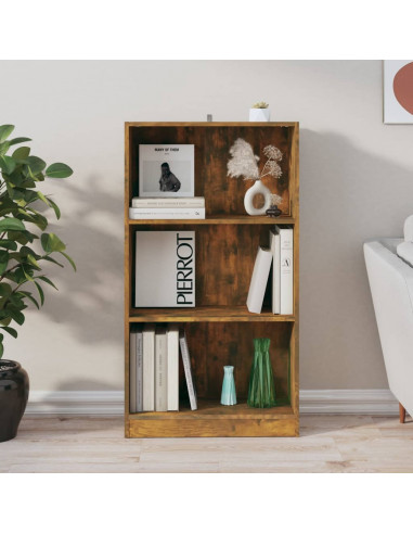 Libreria Rovere Fumo 60x24x109 cm in Legno Multistrato