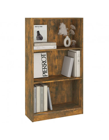 Libreria Rovere Fumo 60x24x109 cm in Legno Multistrato