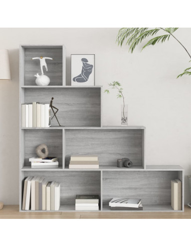 Libreria Grigio Sonoma 155x24x160 cm