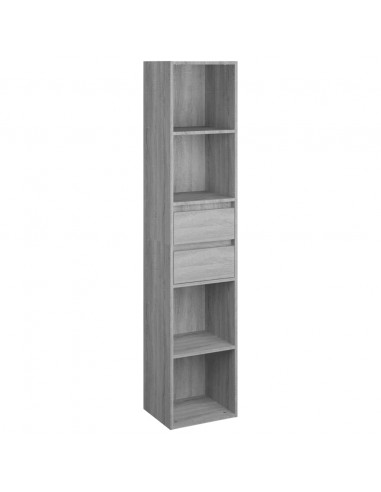 Libreria Grigio Sonoma 36x30x171 cm in Legno Multistrato