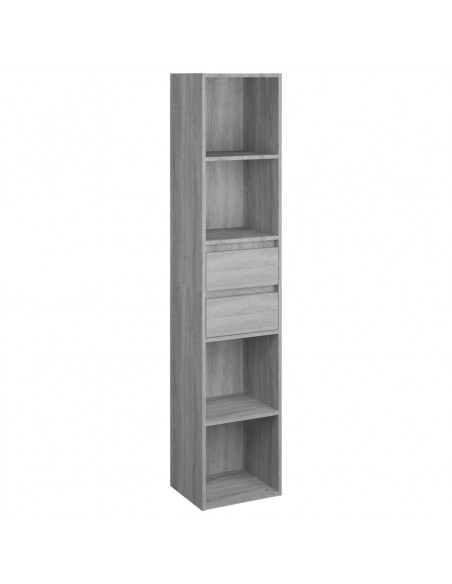 Libreria Grigio Sonoma 36x30x171 cm in Legno Multistrato
