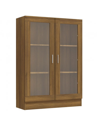 Mobile Vetrina Rovere Marrone 82,5x30,5x115cm Legno Multistrato