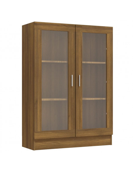 Mobile Vetrina Rovere Marrone 82,5x30,5x115cm Legno Multistrato