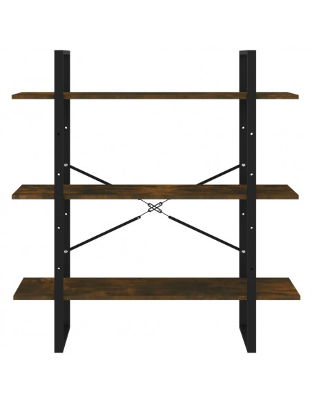 Libreria Rovere Fumo 100x30x105 cm in Legno Multistrato