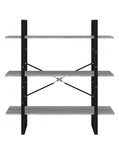 Libreria Grigio Sonoma 100x30x105 cm in Legno Multistrato