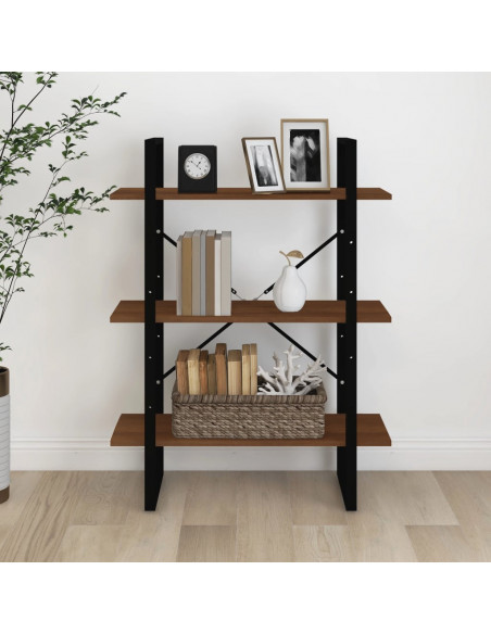 Libreria Rovere Marrone 80x30x105 cm in Legno Multistrato