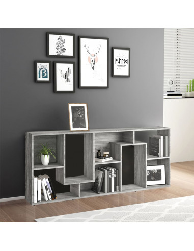 Libreria Grigio Sonoma 67x24x161 cm in Legno Ingegnerizzato