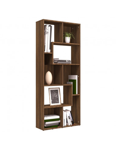 Libreria Rovere Marrone 67x24x161 cm in Legno Multistrato
