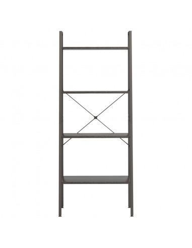 Scaffale Autoportante con 4 Ripiani Nero 56x35x140 cm