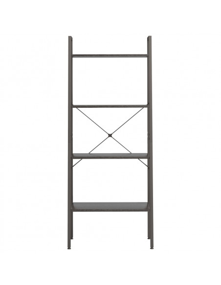 Scaffale Autoportante con 4 Ripiani Nero 56x35x140 cm