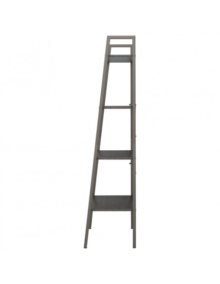 Scaffale Autoportante con 4 Ripiani Nero 56x35x140 cm